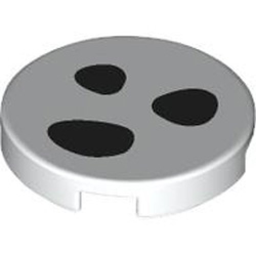 Flat Tile 2x2 Round Number 1341 White