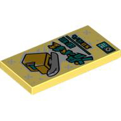 Flat Tile 2x4 Number 268 Cool Yellow