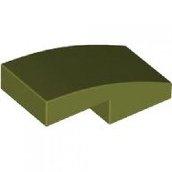 Plate with Bow 1x2x2/3 Olive Green