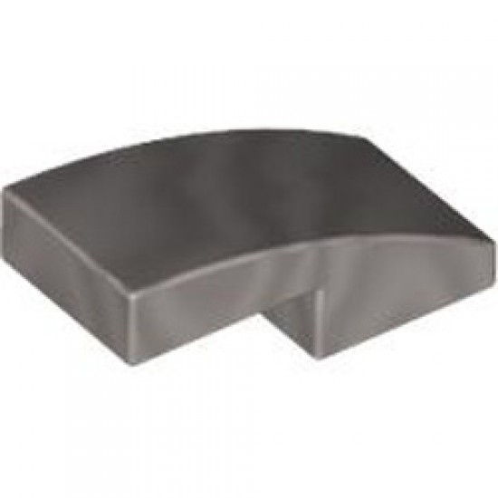 Plate with Bow 1x2x2/3 Silver Metallic