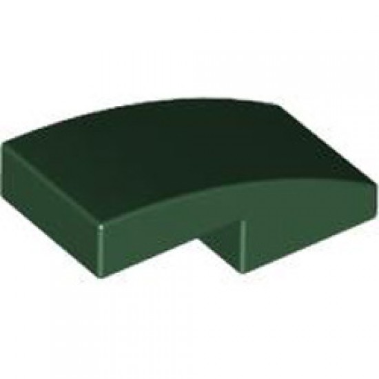 Plate with Bow 1x2x2/3 Earth Green