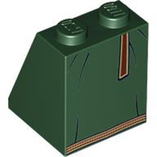 Roof Tile 2x2x2/65 Degree Number 15 Earth Green
