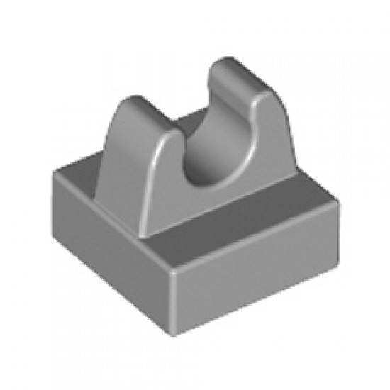 Plate 1x1 with Up Right Full Holder Medium Stone Grey