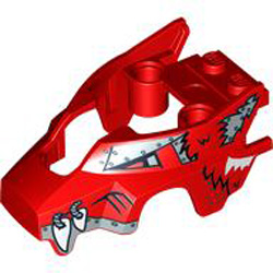 Top Shell Number 4 Diameter 4.85 Number 2 Bright Red