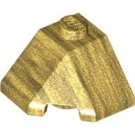 Roof Tile 2x2x1 45 Degree Bottom 45 Degree Warm Gold