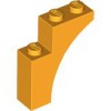 Brick with Bow 1x3x3 Flame Yellowish Orange
