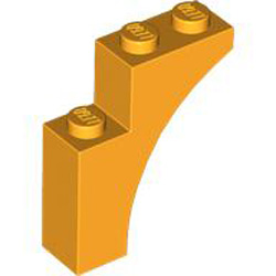 Brick with Bow 1x3x3 Flame Yellowish Orange