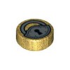 Flat Tile 1x1 Round Number 14 Warm Gold
