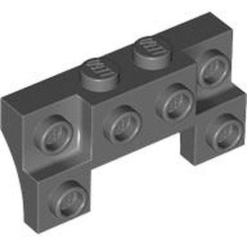 Brick 1x4x1 2/3 with Vertical Knobs Dark Stone Grey