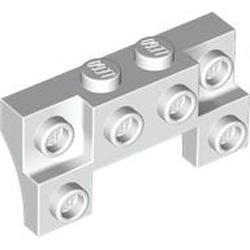 Brick 1x4x1 2/3 with Vertical Knobs White