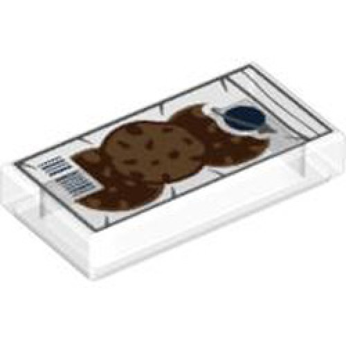 Flat Tile 1x2 Number 357 Transparent