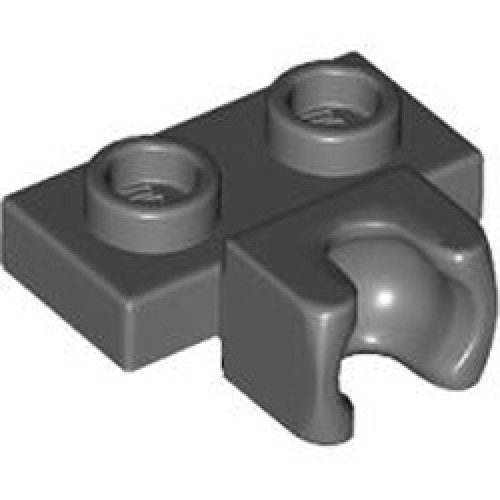 Plate 1x2 Ball Cup / Friction Middle Dark Stone Grey Plate 1x2 Ball Cup / Friction Middle Dark Stone Grey