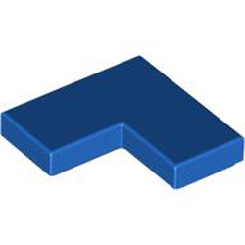 Flat Tile Corner 1x2x2 Bright Blue