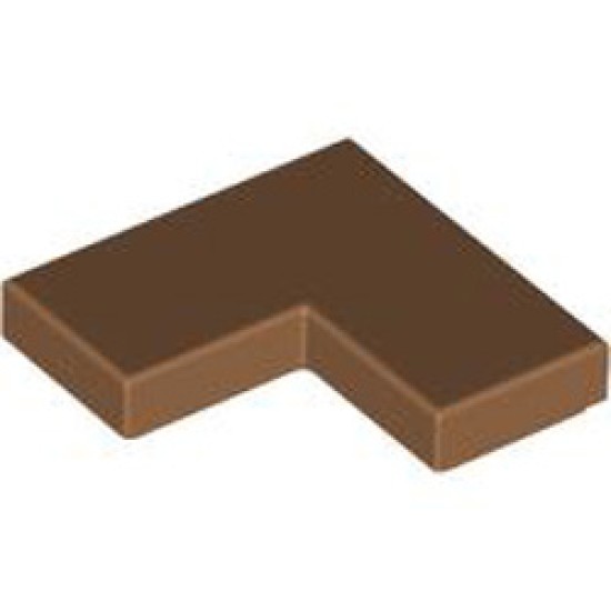 Flat Tile Corner 1x2x2 Medium Nougat
