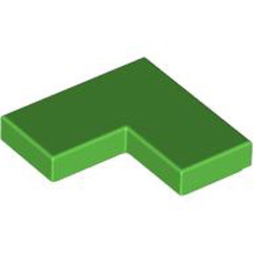 Flat Tile Corner 1x2x2 Bright Green