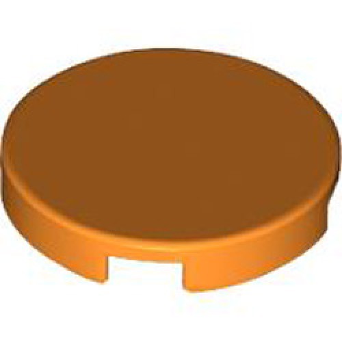 Flat Tile 2x2 Round Bright Orange