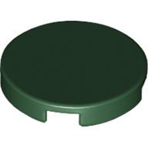 Flat Tile 2x2 Round Earth Green