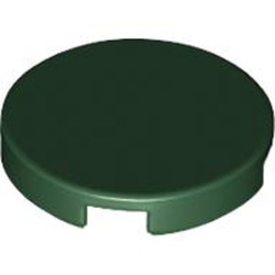 Flat Tile 2x2 Round Earth Green