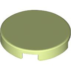 Flat Tile 2x2 Round Spring Yellowish Green