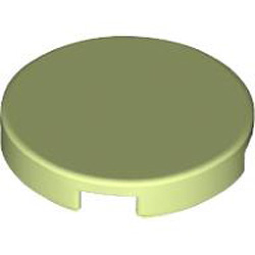 Flat Tile 2x2 Round Spring Yellowish Green