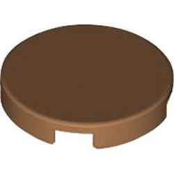 Flat Tile 2x2 Round Medium Nougat