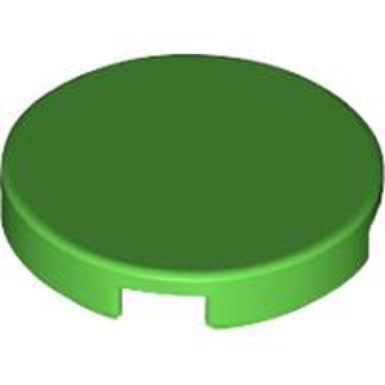 Flat Tile 2x2 Round Bright Green