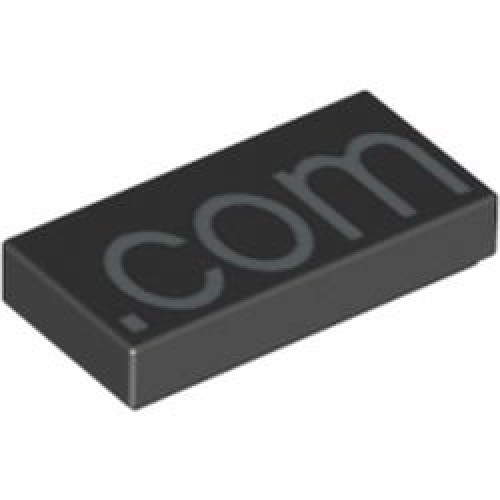 Flat Tile 1x2 Number 126 Black