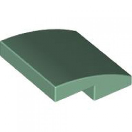 Plate with Bow 2x2x2/3 Sand Green