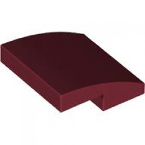 Plate with Bow 2x2x2/3 Dark Red