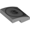 Plate with Bow 2x2x2/3 with Starfighter Hatch Medium Stone Grey