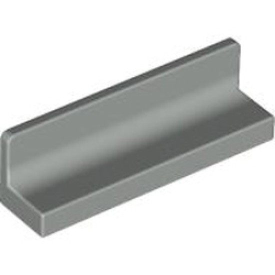 Wall Element 1x4x1 with Round Corners Light Grey