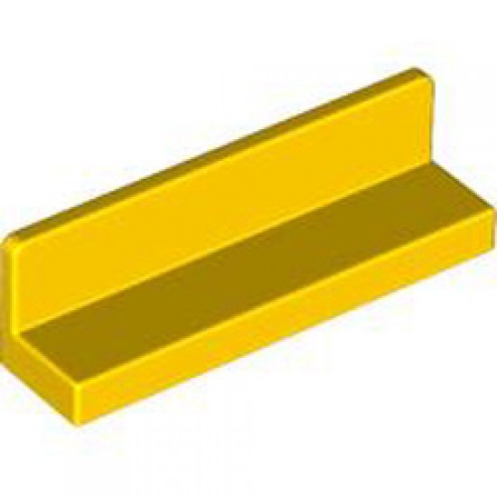 Wall Element 1x4x1 with Round Corners Bright Yellow