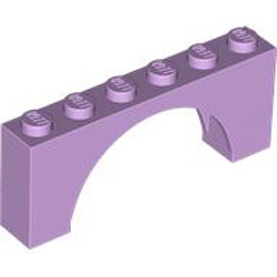 Brick with Inside Bow 1x6x2 Lavender