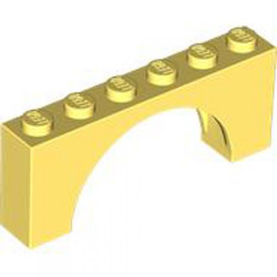 Brick with Inside Bow 1x6x2 Cool Yellow