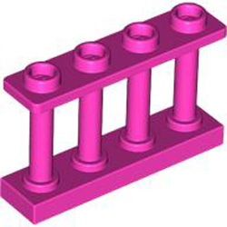 Fence 1x4x2 with 4 Knobs Bright Purple