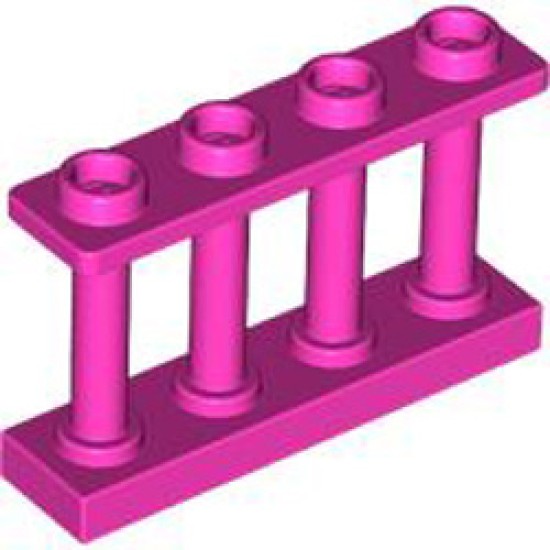 Fence 1x4x2 with 4 Knobs Bright Purple