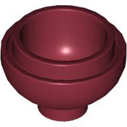 Dome 2x2 Inverted with One Stud Dark Red