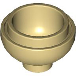 Dome 2x2 Inverted with One Stud Brick Yellow