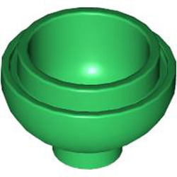 Dome 2x2 Inverted with One Stud Dark Green