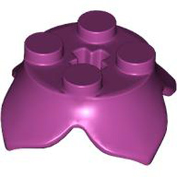 Plate 2x2 2/3 with Krydshuland Crown Leaf Bright Reddish Violet