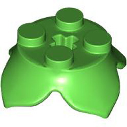 Plate 2x2 2/3 with Krydshuland Crown Leaf Bright Green