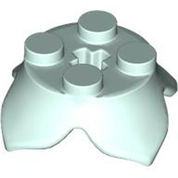 Plate 2x2 2/3 with Krydshuland Crown Leaf Aqua