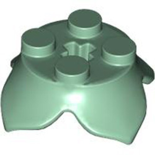 Plate 2x2 2/3 with Krydshuland Crown Leaf Sand Green