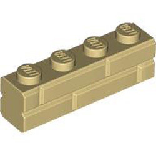 Profile Brick 1x4 Single Groove Brick Yellow