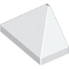 End Ridged Tile 1x2/45 Degree White