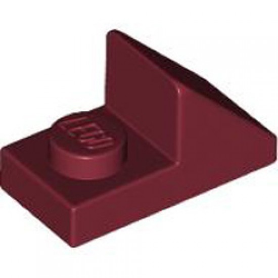 Roof Tile 1x2 45 Degree with 1/3 Plate Dark Red