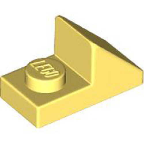 Roof Tile 1x2 45 Degree with 1/3 Plate Cool Yellow