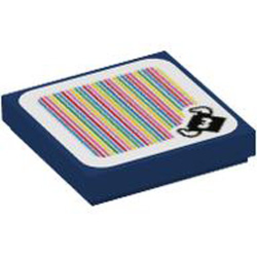 Flat Tile 2x2 with Sticker Number 163 Earth Blue