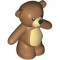Mini Teddy Bear Number 1 Medium Nougat