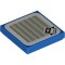 Flat Tile 2x2 with Sticker Number 168 Bright Blue